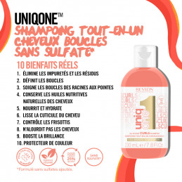 Shampooing professionnel UniqOne™ 230 ml cheveux bouclés