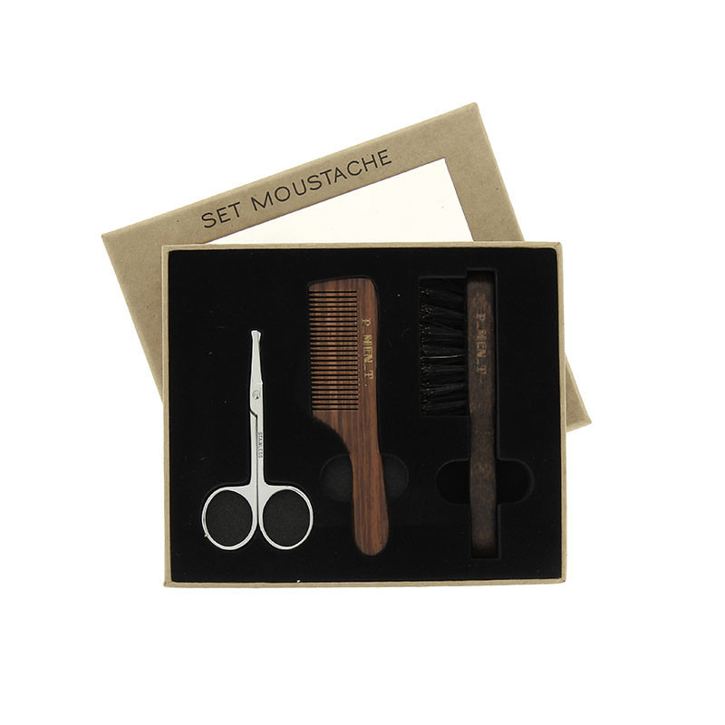 Kit d’entretien moustache avec peigne, brosse et ciseaux Pure Men Tolerance