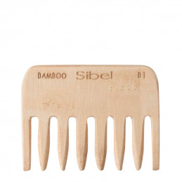 Peigne afro en bambou Sibel de 9 cm