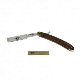 Rasoir coiffeur en bois marron avec 10 lames Pure Men Tolerance