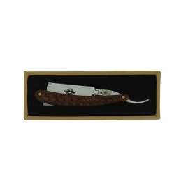 Rasoir à lame interchangeable bois marron pour barbier