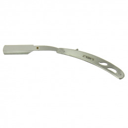 Rasoir professionnel aluminium argent avec 10 lames Rasoir professionnel aluminium argent avec 10 lames