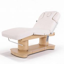 Table de massage électrique Weelko Nidra professionnelle chauffante 4 moteurs base bois clair