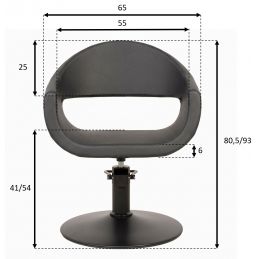 Fauteuil de coiffage Mudi RZYW005.A12 noir
