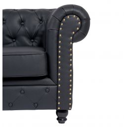 Canapé Chesterfield professionnel REPOSE noir