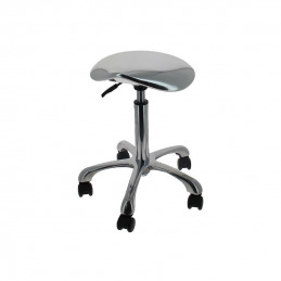 Tabouret de coiffure Ergo Stool Silver chrome 7e ÉLÉMENT