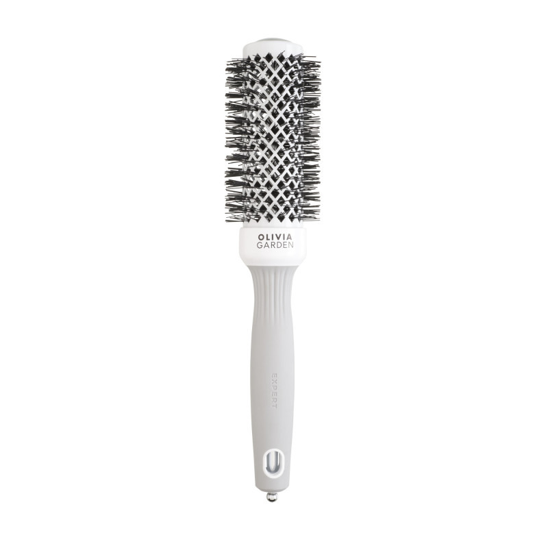 Brosse de brushing céramique 35 mm Olivia Garden White&Grey