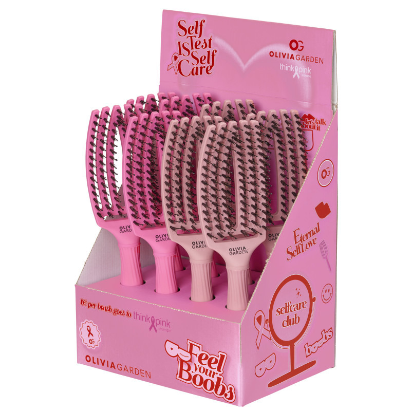 Présentoir produits 8 brosses FingerBrush ThinkPink 2024