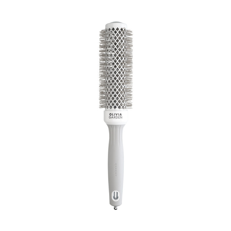 Brosse brushing ronde 35 mm Olivia Garden White&Grey