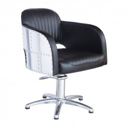 Fauteuil de coiffure Brooklyn noir 53x99 cm - 7e ÉLÉMENT