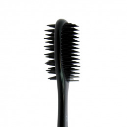Brosse 2-en-1 massante et démêlante noire