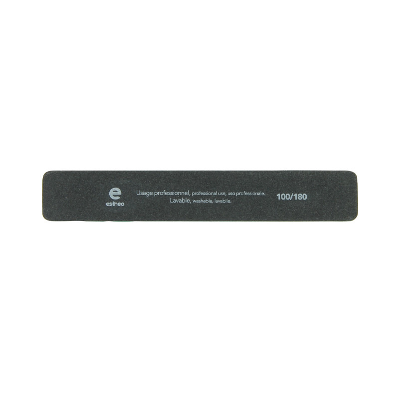 Lime à ongles rectangulaire noire 100-180 Estheo