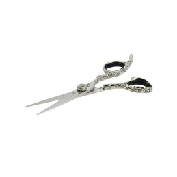 Ciseaux de coiffure ergonomiques motifs fleurs 5.5