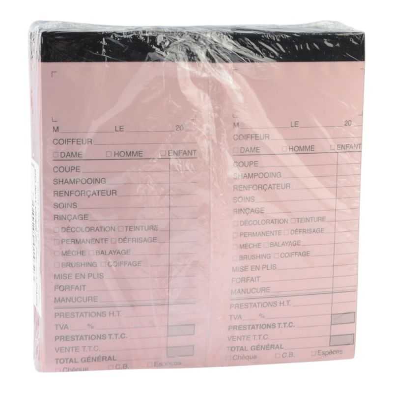 Carnet de caisse sans numéro x10 Rose - Sibel