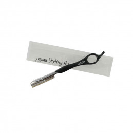Rasoir noir styling Feather grand modèle
