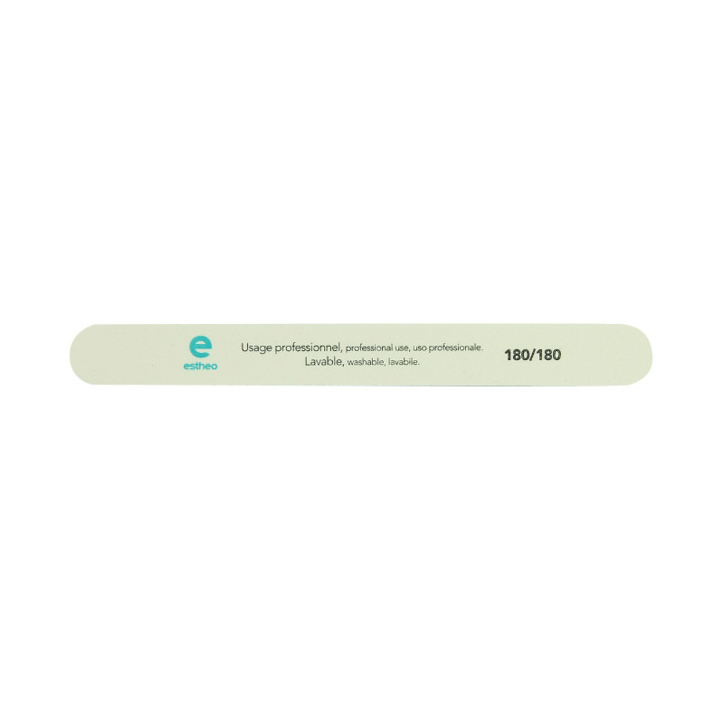 Lime à ongles professionnelle droite 180/180 blanche Estheo