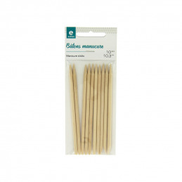 Bâtonnets bois pour repousser les cuticules Estheo