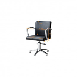 Fauteuil de coiffage noir Stella avec pompe hydraulique - Coiffeo