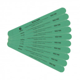 Lime à ongles professionnelle droite 100/100 verte x10 Estheo