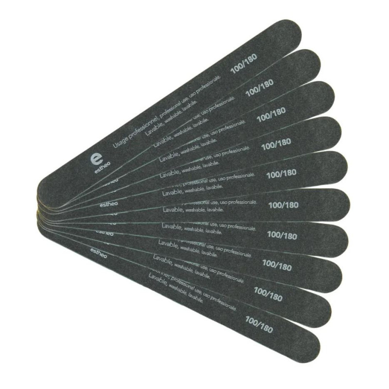 Lime à ongles professionnelle droite 100/180 Estheo