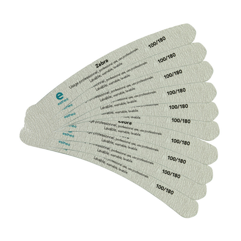 Lime à ongles banane verte 100/180 Estheo en lot de 10