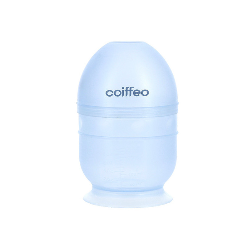 Shaker doseur transparent bleu Coiffeo pour coloration
