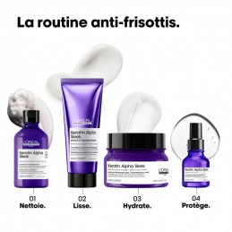 Shampoing anti-frisottis Keratin Alpha Sleek 300ML - L'Oréal Professionnel
