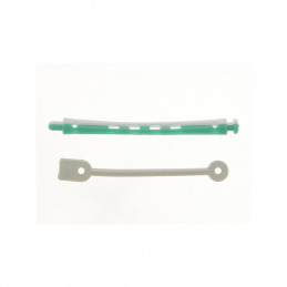 Bigoudis de permanente longs 91 x 6 mm, lot de 12, vert et blanc - Coiffeo