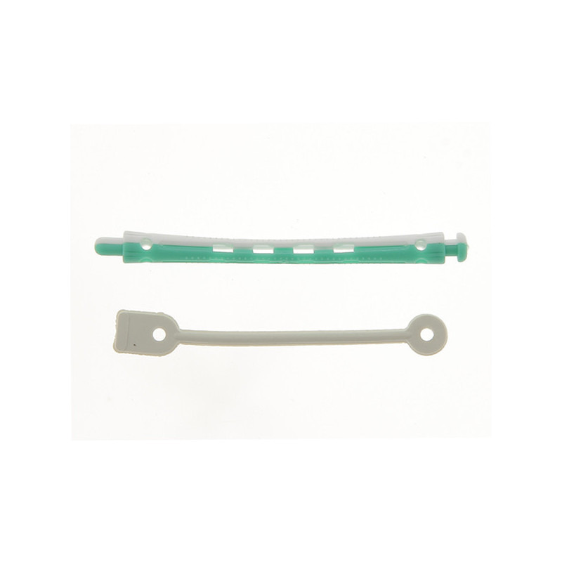 Bigoudis de permanente longs 91 x 6 mm, lot de 12, vert et blanc - Coiffeo Bigoudis de permanente longs 91 x 6 mm, lot de 12, vert et blanc - Coiffeo