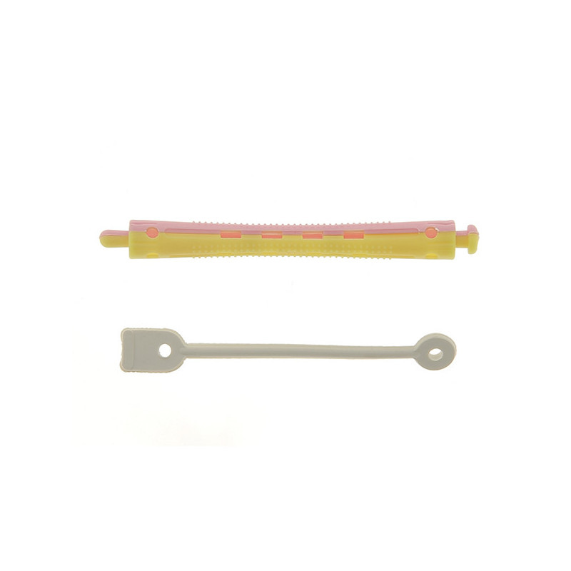 Bigoudis longs de permanente rose et jaune Coiffeo Bigoudis longs de permanente rose et jaune Coiffeo