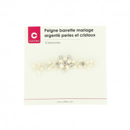 Peigne Argenté De Mariage Avec Perles Et Cristaux Coiffeo Peigne Argenté De Mariage Avec Perles Et Cristaux Coiffeo