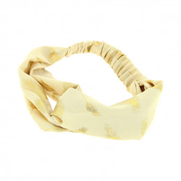 Bandeau beige à imprimé doré Coiffeo