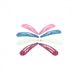 Barrette clic clac assortie Coiffeo en lot de 8