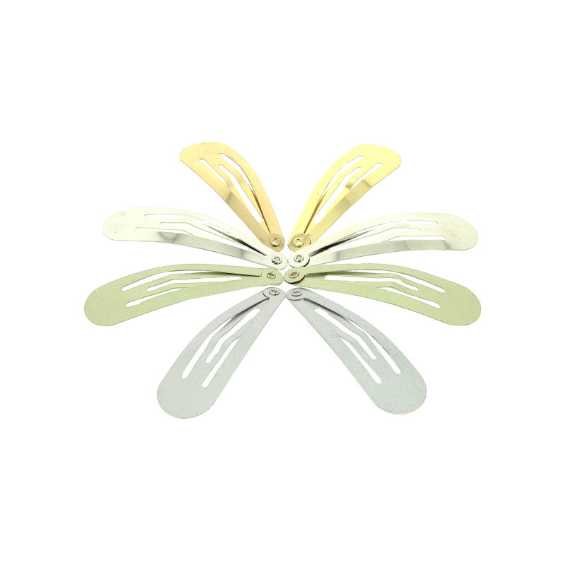Barrette clic clac dorée et argentée x8 Coiffeo Barrette clic clac dorée et argentée x8 Coiffeo