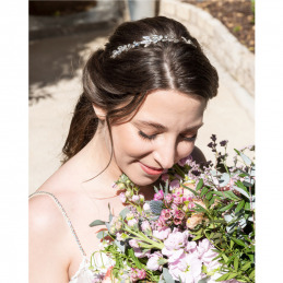 Serre-tête orné de cristaux pour coiffure de mariage