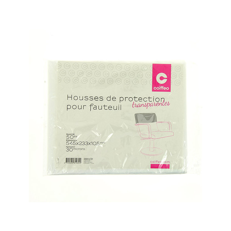 Housses transparentes fauteuil coiffure 30 microns x50 - Coiffeo