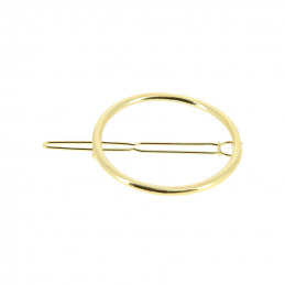 Barrette ronde dorée Coiffeo de 6 cm