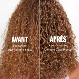 Après-shampoing neutralisant les reflets jaunes pour cheveux blonds