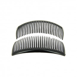Peigne Barette Noir Lot de 2 Coiffeo