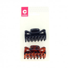Lot de 2 pinces coiffure noir et écaille - Coiffeo