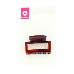 Pince carrée pour cheveux noir et écaille - Coiffeo