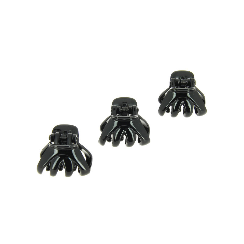 Mini pince à cheveux noire Coiffeo par 3