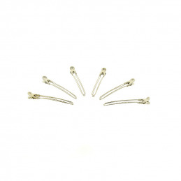 Pince coiffure métal 12,5 cm Coiffeo, lot de 6