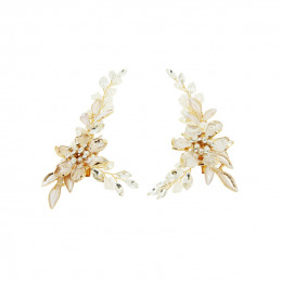 Lot de 2 barrettes à cheveux dorées à fleurs Coiffeo