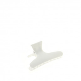 Grandes pinces crocodile blanches 8 cm, lot de 12 - Coiffeo