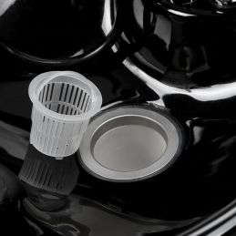 Bac à shampoing noir VELORA avec assise rembourrée