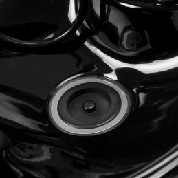 VELORA bac céramique noir avec fauteuil de lavage