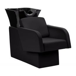 Bac à shampoing professionnel ORÉLIA noir – Fauteuil enveloppant et cuve fixe