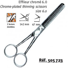 Ciseaux Effileur chrome 6.0 Centaure
